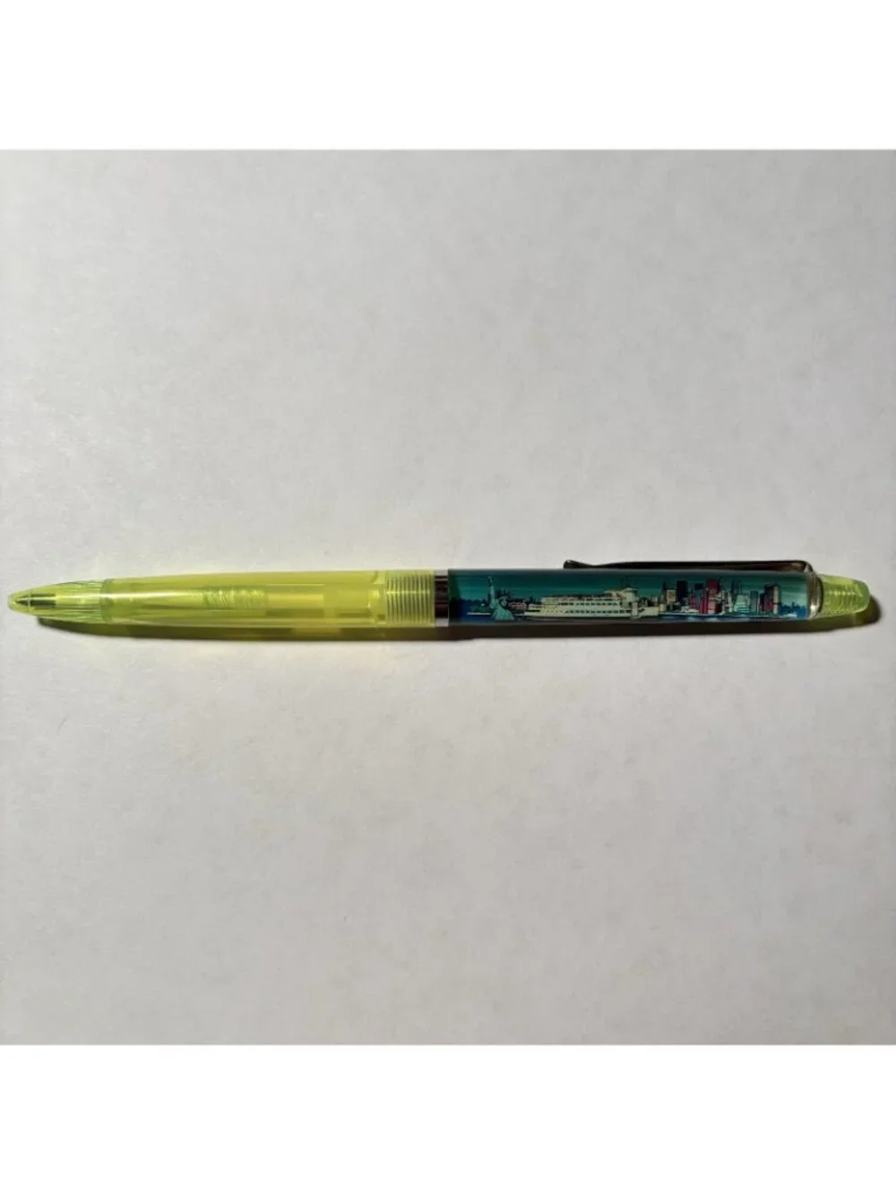 Statue of Liberty New York City Floaty Pen Ferry Boat Moves Lower Manhattan Vtg